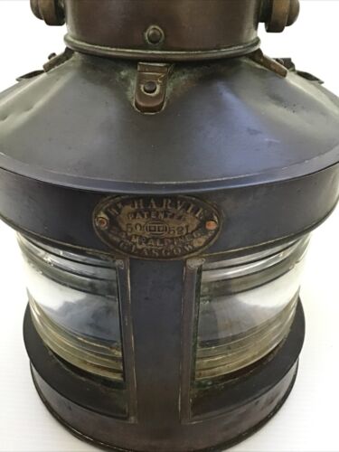 Pre loved antique copper ships lantern dated 1912 maybe used ww1 great display - Picture 2 of 23
