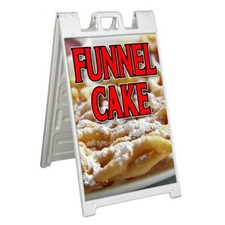 FUNNEL CAKE Signicade 24x36 AFrame Plastic Sidewalk Sign CARNIVAL FAIR FOOD