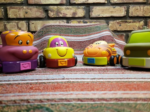 Battat Just B You Soft Car Pull Back Toddler Toy Cars Lot Of 4 Great Condition - Picture 2 of 12