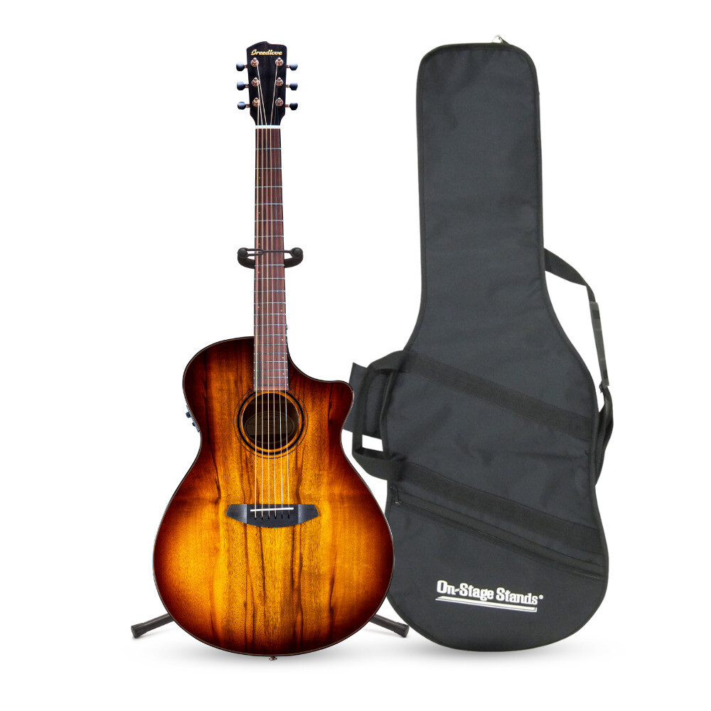 Акустическая гитара Breedlove Pursuit Exotic S Concerto Tigers Eye в комплекте