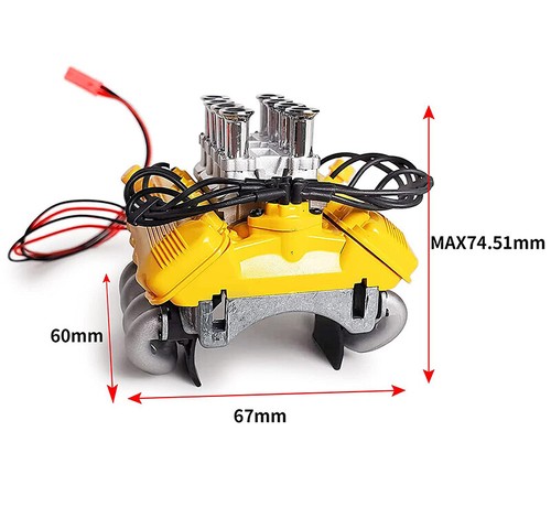Motor Kühlventilatoren mit realistischer V8 Motorabdeckung für 540 Größe Motor (36mm O.D.) - Bild 2 von 6