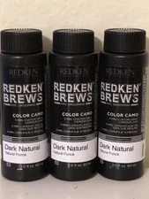 3 bottles REDKEN FOR MEN 5 minute color camo custom gray protein and quinoa oil