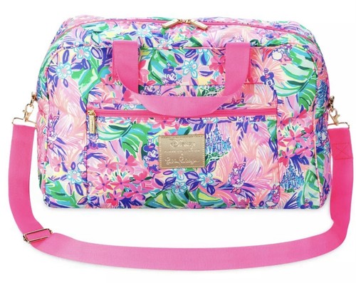 2024 Disney Parks Lilly Pulitzer Bag Dreamin Duck Weekender Large Minnie Daisy