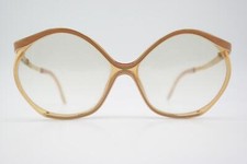 Vintage Glasses Christian Dior 2085 Gold Brown Orange Oval Glasses Frame