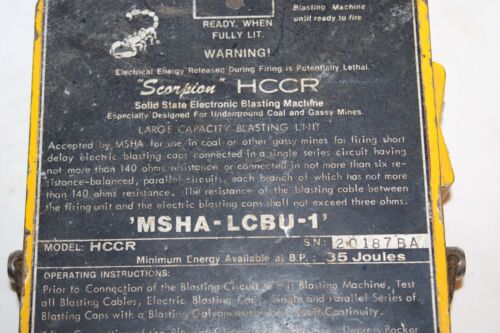Scorpion HCCR Strahlgerät von EIT Corporation für Bergbauarbeiten MSHA-LCBU-1 - Bild 13 von 16