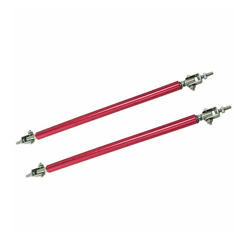 Barras de soporte divisor de labios de parachoques ajustables rojas para Mitsubishi Lancer - Imagen 6 de 11