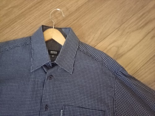Langarmhemd von Hugo Boss- Gr.M - schwarz-weiß karriert - wie NEU - Bild 2 von 2