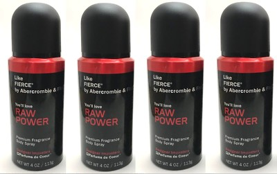 #ad #ad Raw Power Body Spray Designer Imposters Parfums De Coeur Fierce 4 oz Lot of 4 $44.00