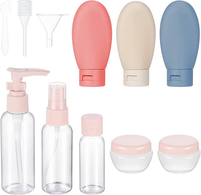 FANTESI Travel Bottles for Toiletries 11 PCS Leak Proof Refillable Travel with FANTESI Travel Bottles for Toiletries 11 PCS Leak Proof Refillable Travel with