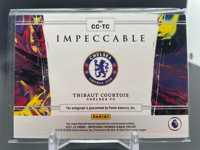 PANINI サッカーカード IMPECCABLE PREMIER LEAGUE THIBAUT COURTOIS CHELSEA 67/99 #EX-TC 送料無料 中古 IT2 2020-21 Panini Impeccable EPL Thibaut Courtois Canvas