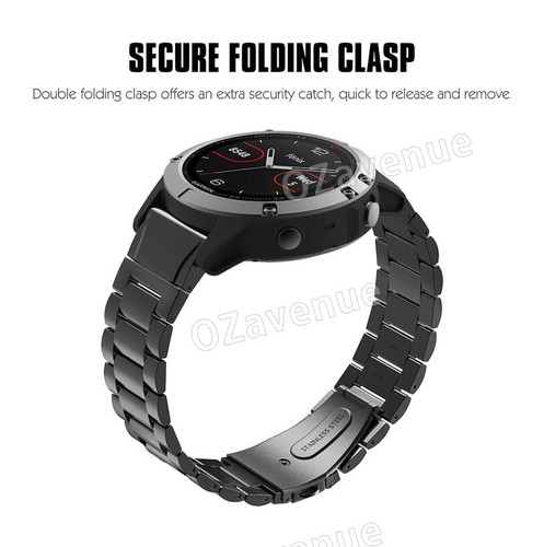 Metal Quick Fit Watch Strap Band For Garmin Fenix 5 5s 6 6x 6s - Picture 4 of 14