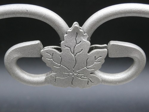 Longaberger Silver Wrought Iron Weighted Napkin Holder w/ Maple Leaf Picnic NICE - Picture 7 of 19