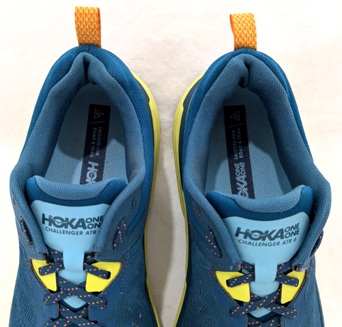 Zapatos para correr de trail HOKA ONE ONE Challenger ATR 6 13 para hombre amarillo azulado $145 usados en excelente estado* - Imagen 6 de 12
