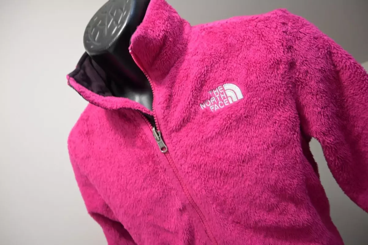 The North Face Sherpa Sweater Fleece Pink Full Zip Jacket Womens Small