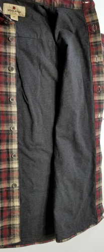 Woolrich 6635 Merlot Ombre schwer gefüttert kariert Arbeit Hausarbeit Hemd Jacke Herren Large - Bild 5 von 12