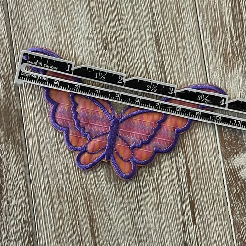 Parche mariposa - rosa, melocotón, púrpura - Imagen 2 de 4