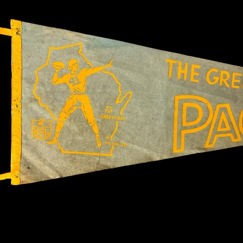 Vintage 1950s GREEN BAY PACKERS NFL Football Pennant Vince Lombardi Lambeau - Picture 7 of 14