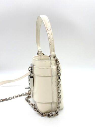 Givenchy Micro borsa a secchiello in scatola pelle di vitello avorio - Foto 9 di 12