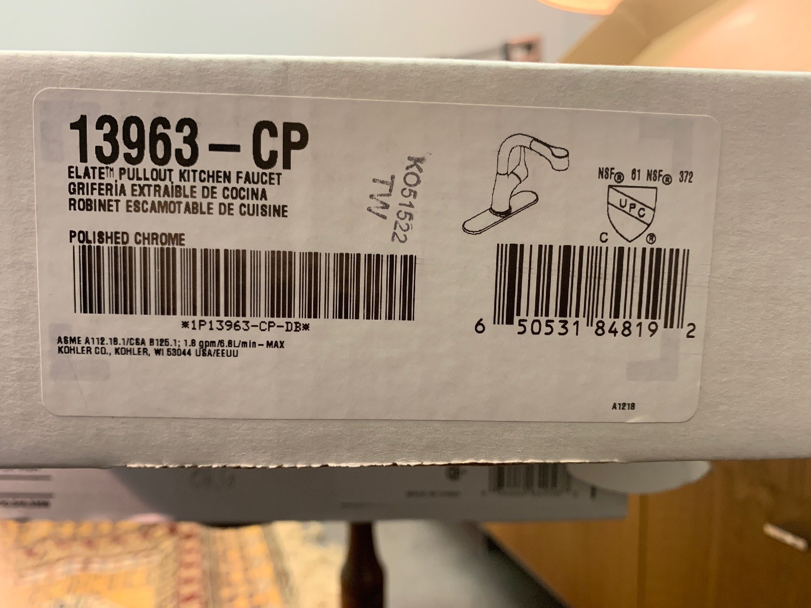 Kohler K 13963 Cp Elate Pullout Kitchen Faucet Polished Chrome