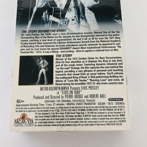 Elvis On Tour VHS 1972 Theatrical Trailer Best Documentary Winner NEW SEALED - Picture 3 of 8