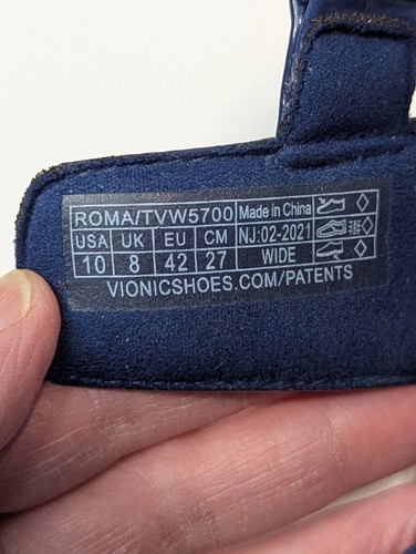 Sandalias de cuña Vionic Roma para mujer 10 azules - Imagen 12 de 12
