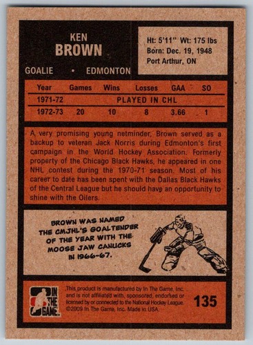2009-10 ITG 1972 THE YEAR IN HOCKEY –PICK YOUR PLAYERS OR FINISH YOUR SET - Picture 277 of 406