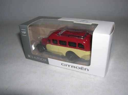 Norev Citroen U23 Autocar Baujahr 1947 rot creme jaune bord 1:87 H0 Art. 191099 - Picture 3 of 3