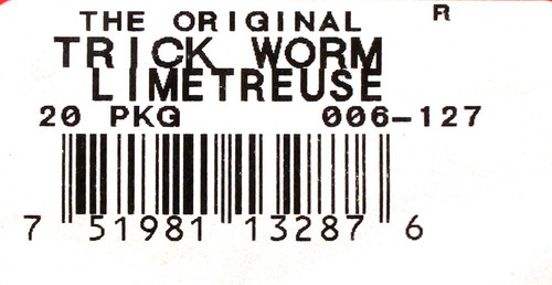 (3) Unopened Packs Zoom 6" Trick Worms Limetreuse 006-127 Brand New - Picture 3 of 4