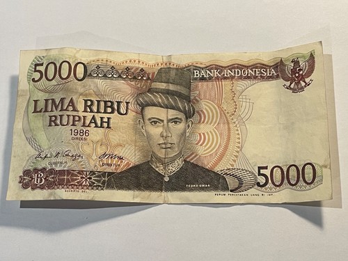 Geldschein Indonesien 5000 Rupiah 1986 (179-32/A0-32) - Bild 1 von 2