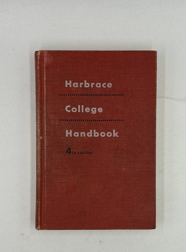 Vintage Harbrace College Handbook 1956 Hardcover Educational - Picture 1 of 9