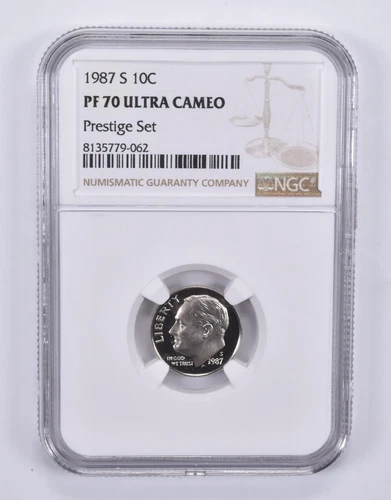 1987-S Roosevelt Dime Prestige Set PF70 UCAM NGC Brown Label