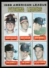 1970 Topps #70 1969 AL Pitching Leaders McLain / Cuellar / Boswell VG-EX