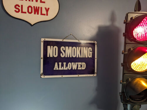 Porcelain NYC Subway "No Smoking Allowed" Enamel Veribtrite-Nelke sign 1932 - Picture 2 of 7