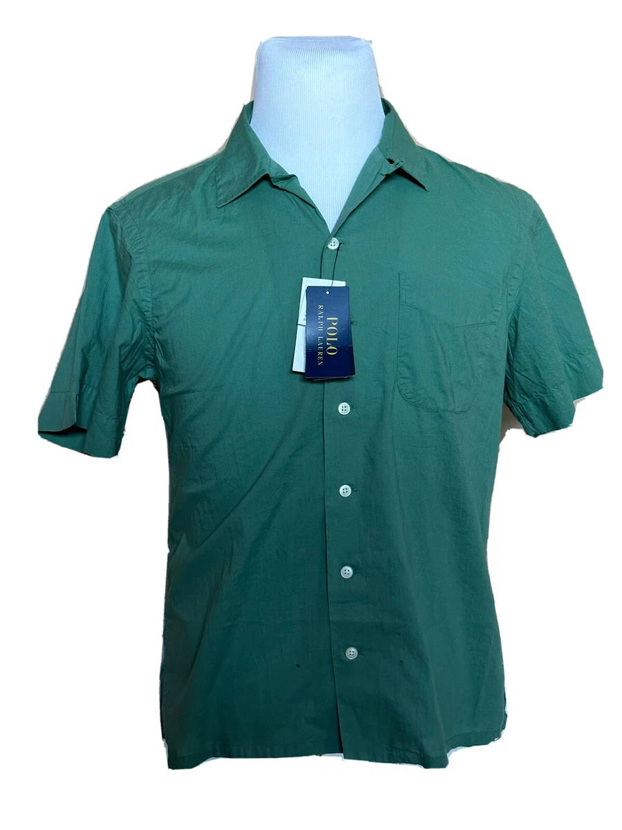 Mens green short store sleeve shirt