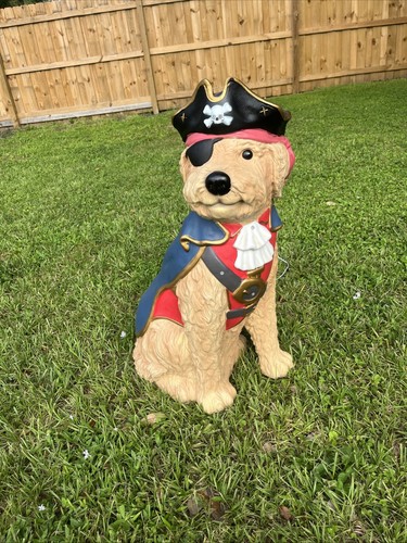 Golden Doodle Halloween Dog Blow Mold Pirate LED Lit 2024 Home Depot 2.5 Ft