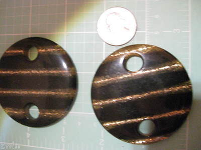 Vintage Large Big Chunky Round Plastic Disc Circle Jewelry Part Gold Brown Resin Vintage Large Big Chunky Round Plastic, Large Round Plastic Discs