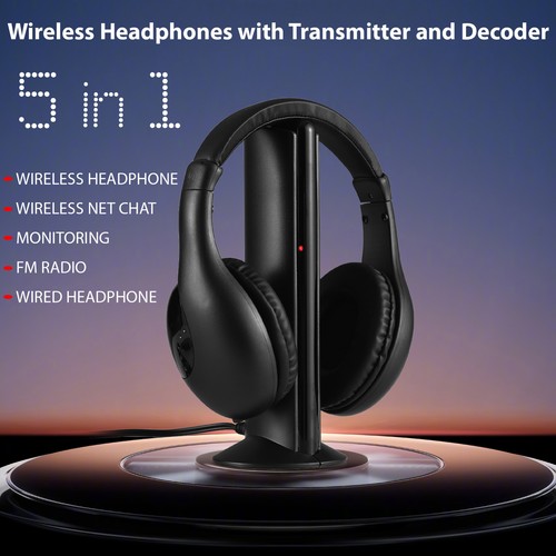 Wireless Headphones For TV Watching With Transmitter And Decoder 5 In 1 TV O BBY - Picture 9 of 11