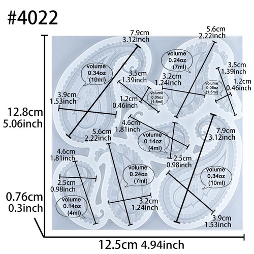 Molde de silicona de caramelo de encaje de cachemira follaje helechos para borde de pastel de fondant - Imagen 10 de 23