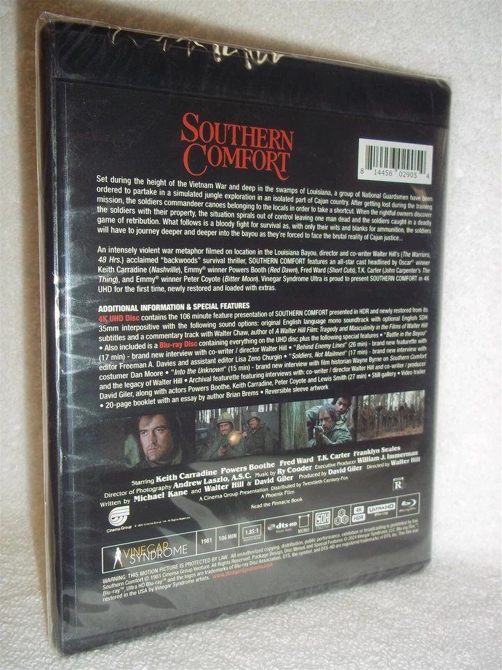 Southern Comfort (4K/Blu-ray, 2024, 2-Disc) NEW Keith Carradine Fred Ward action - Image 3 of 3