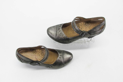 Taos Womens Shoes Stunner Size 8 Pewter Leather Heel Mary Jane Pump Pre Owned vq - Picture 11 of 12