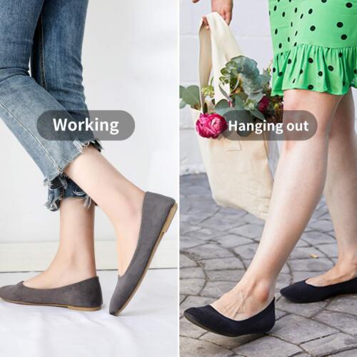 Women’s Black Flats Shoes Comfortable Suede Pointed Toe Slip On Casual Ballet... - Picture 6 of 6