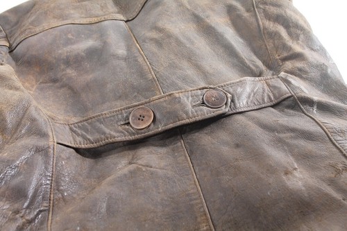 1 x alte Lederjacke Leder Jacke Braun Vintage Retro alt - Bild 12 von 18