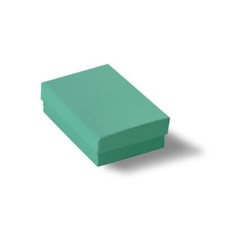 100 Teal Cotton Filled Boxes Jewelry Gift Boxes 3-1/4" x 2-1/4" x 1"