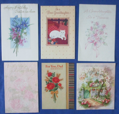 #31 Vintage Lot-40+ Miscellaneous Mother Day Birthday USED Greeting Cards Crafts - Picture 5 of 9