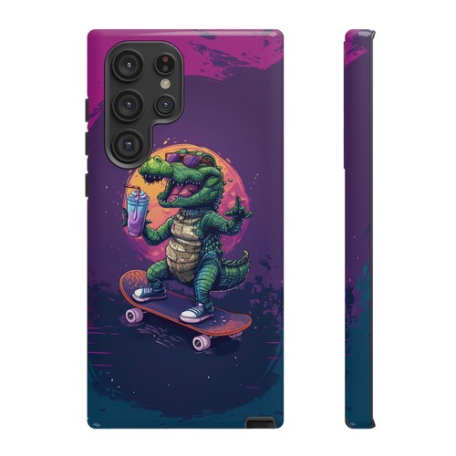 Crocodile Skateboard Retro Phone Case for iPhone, Samsung Galaxy, Pixel - 第 118/139 張圖片