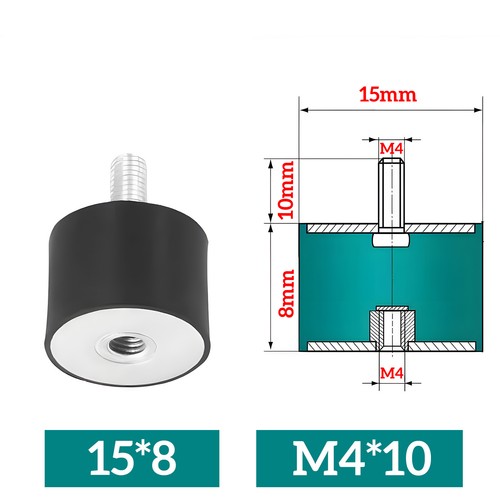 Male / Female Rubber Mount Car Boat Bobbin Anti Vibration M3-M20 Cylindrical / B - Picture 10 of 94