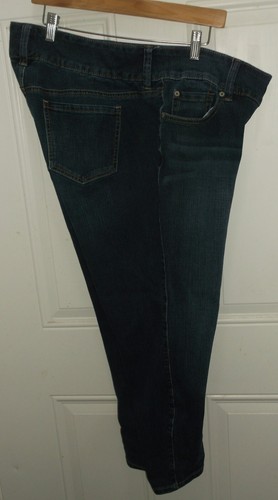 TORRID PREMIUM JEGGING DONNA TAGLIA 20 JEANS BLU SCURO 3 BOTTONI PANTALONI DAVANTI USATI - Foto 5 di 9