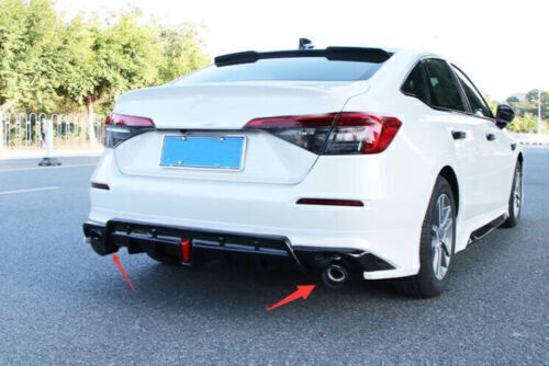 FOR HONDA CIVIC 2022-2024 Rear Tail Exhaust Pipe Muffler Tips Black Titanium 2P - Picture 2 of 4