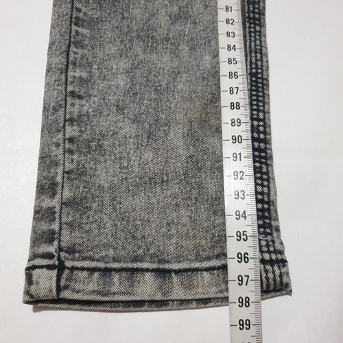 Pantalones de mezclilla Tiger Horse talla 28 gris lavado ácido ajustados mezcla de algodón bolsillos elásticos para hombre - Imagen 5 de 9