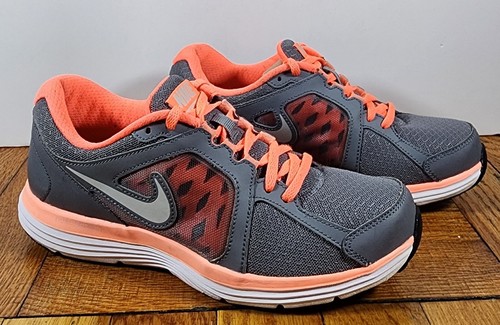 Nike Dual Fusion ST3 Women Sz 7.5 Gray Coral Pink Running Shoes Sneakers  - Picture 1 of 7